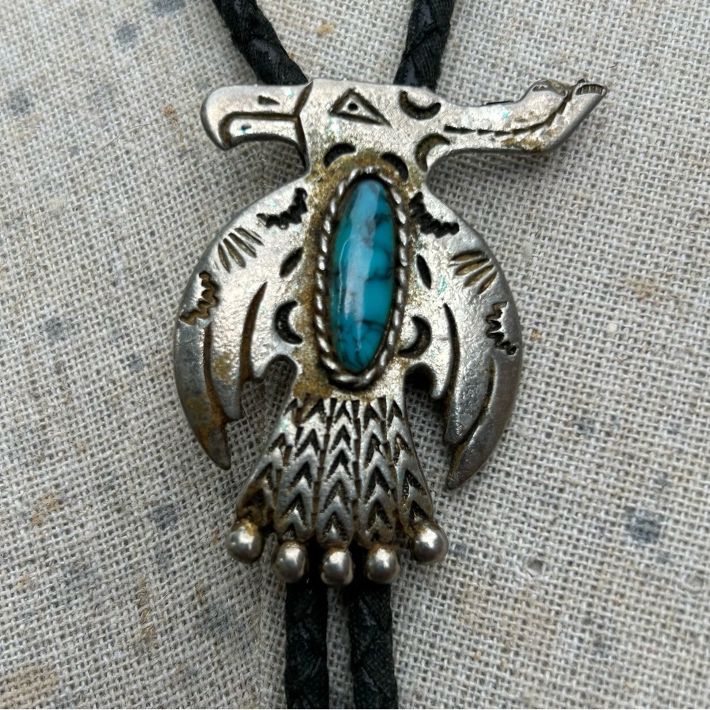 Native American Bird Bolo Tie